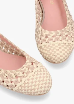 Gretschen Multicoloured Woven Leather Ballerina Pumps