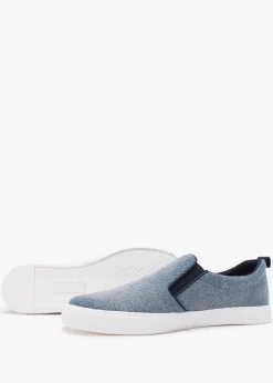 Haddley Blue Denim Trainers