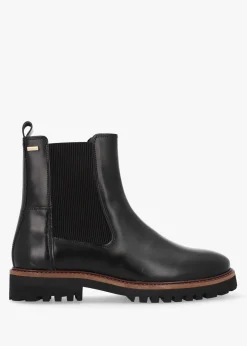 Harmby Black Leather Chelsea Boots