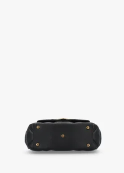 Hazel Medium Quilted Black Leather Shoulder Bag