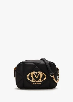 Heart Logo Quilted Nero Cross-Body Bag