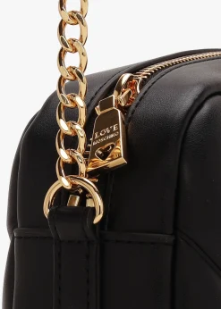 Heart Logo Quilted Nero Cross-Body Bag