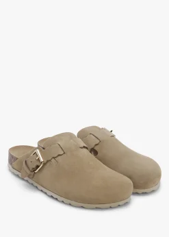 Iclog Beige Suede Clogs