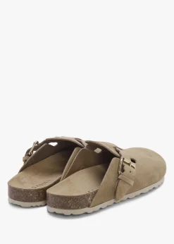 Iclog Beige Suede Clogs