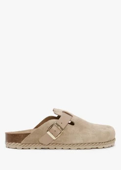 Iclog Rope Beige Suede Clogs