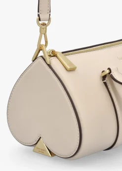 Icon Milk Glass Leather Barrel Cross-Body Bag