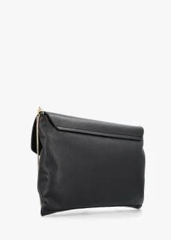 Inclutch Black Tumbled Leather Envelope Clutch