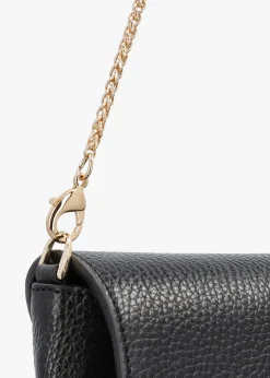 Inclutch Black Tumbled Leather Envelope Clutch