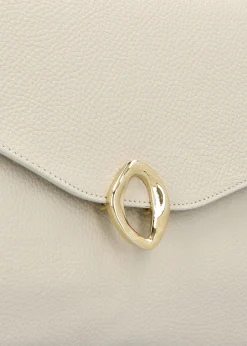 Inclutch Cream Tumbled Leather Envelope Clutch
