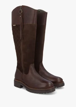 Ingrid Dark Brown Leather Knee High Boots