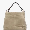 Inhobo Beige Suede Slouchy Hobo Bag