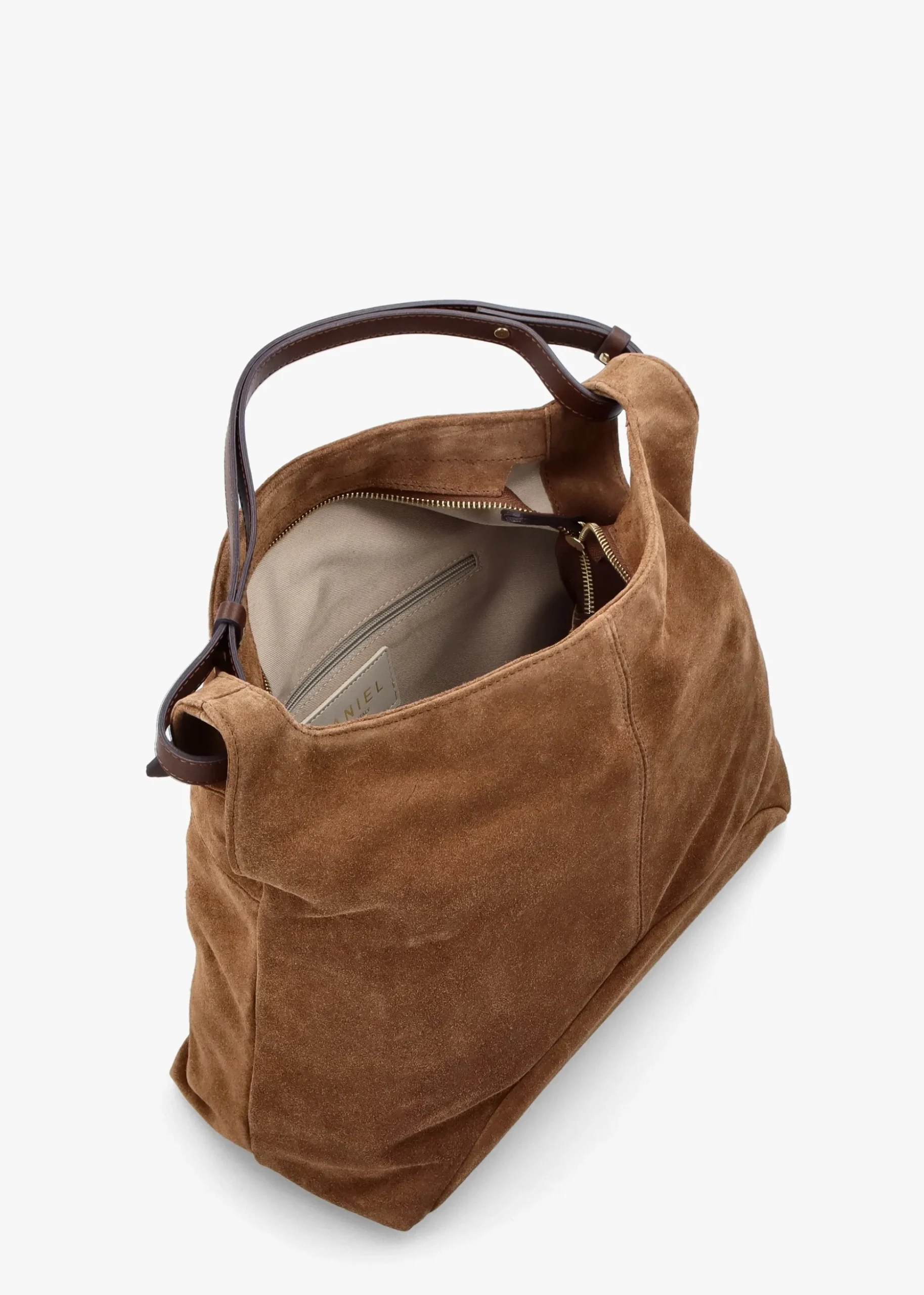 Inhobo Brown Suede Slouchy Hobo Bag
