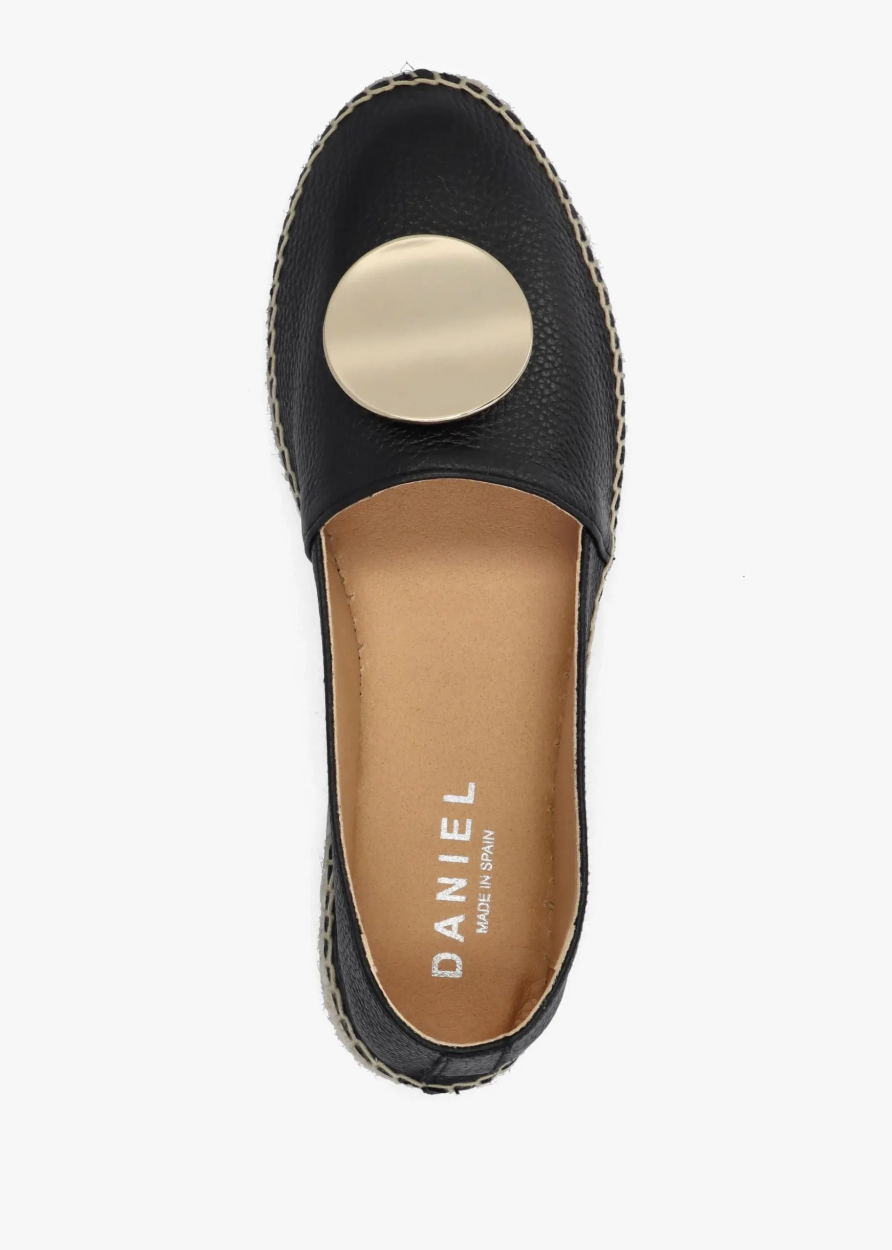 Jessie Black Leather Espadrilles