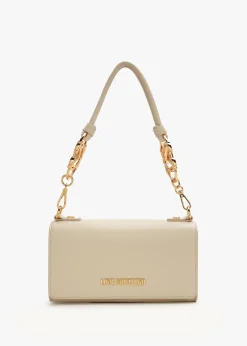 Jewel Flapover Avorio Shoulder Bag