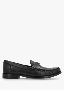 Jolene Black Leather Loafers