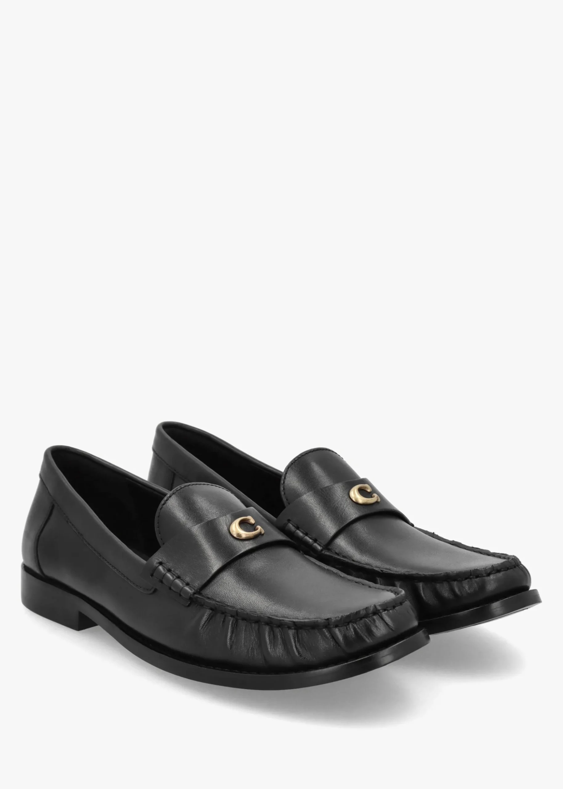 Jolene Black Leather Loafers