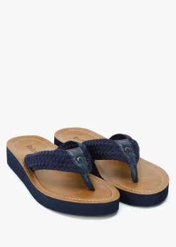 Kelburn Navy Toe Post Flip Flops