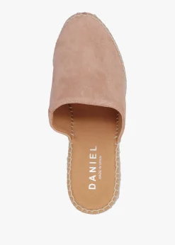 Kris Nude Suede Wedge Espadrille Mules