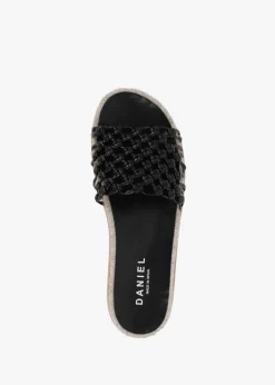 Kule Black Knotted Woven Mules