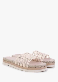 Kule Cream Knotted Woven Mules