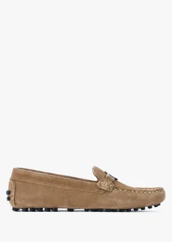 Laire Light Trench Suede Driving Loafers