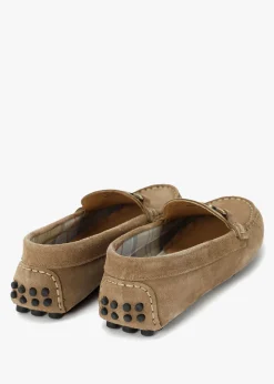 Laire Light Trench Suede Driving Loafers