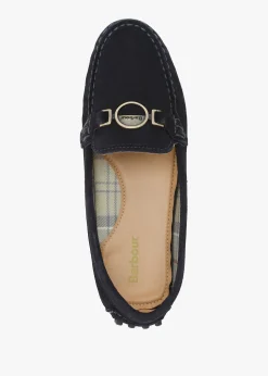Laire Navy Suede Driving Loafers