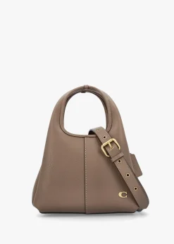 Lana 23 Dark Stone Leather Shoulder Bag
