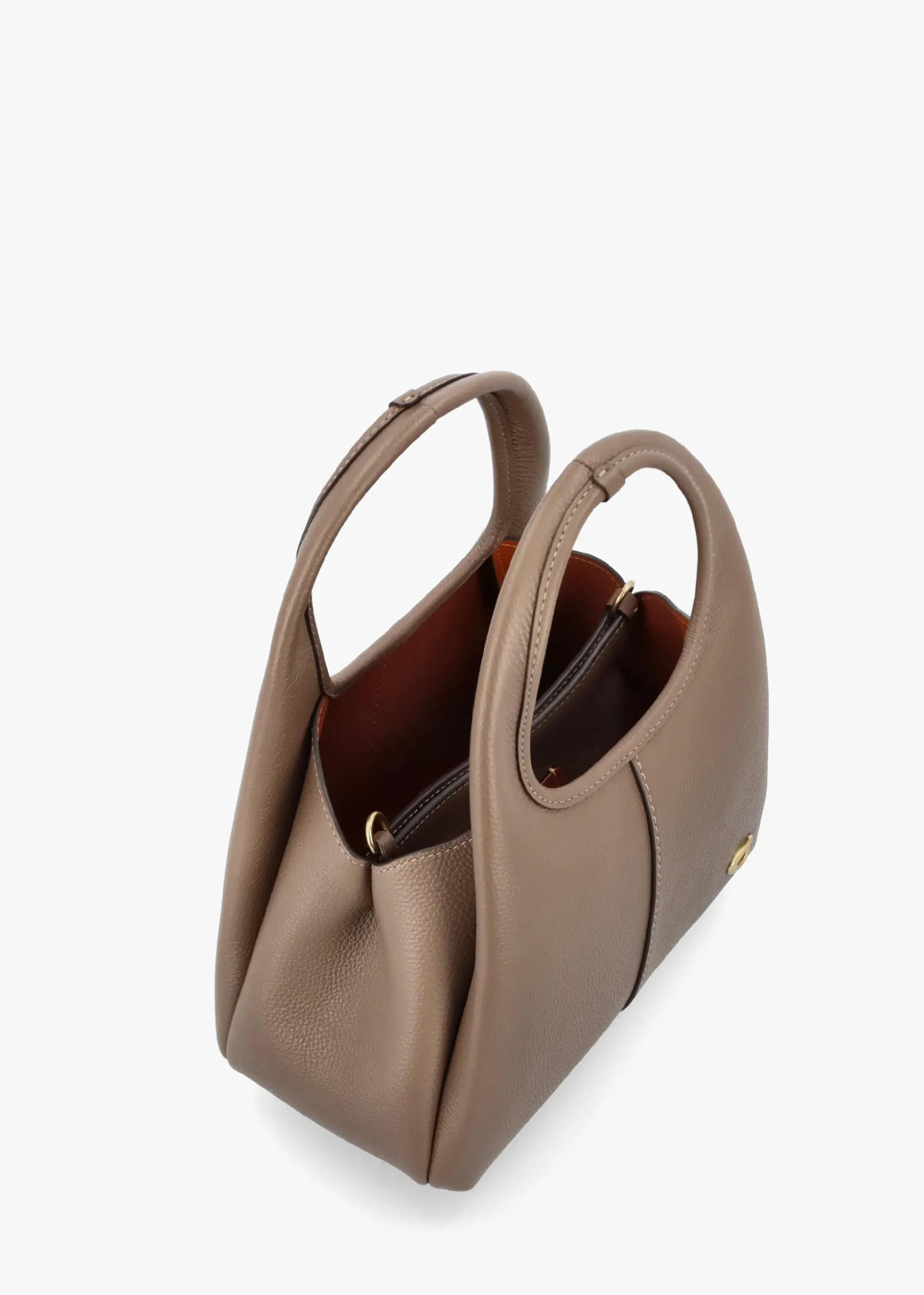 Lana 23 Dark Stone Leather Shoulder Bag
