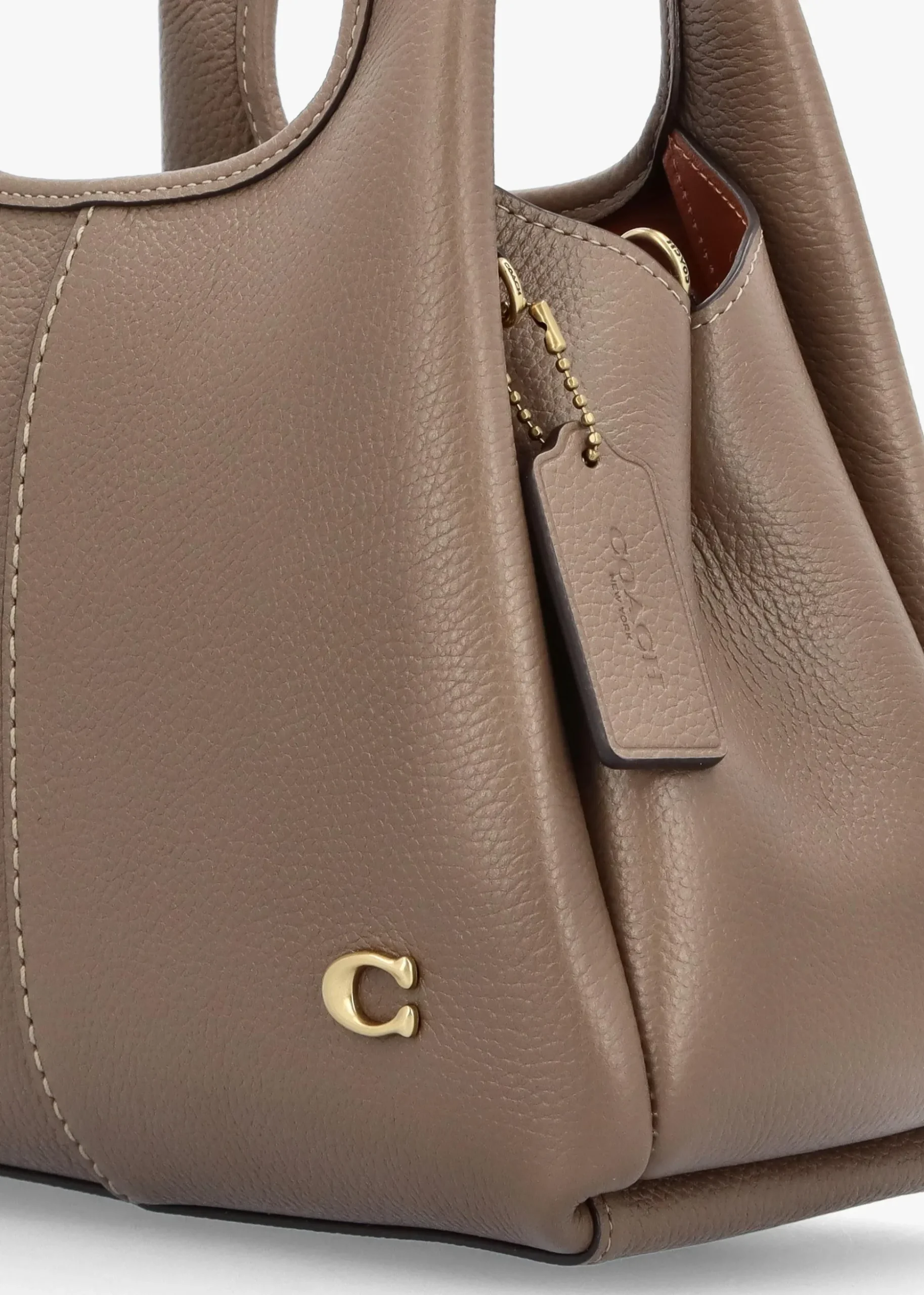 Lana 23 Dark Stone Leather Shoulder Bag