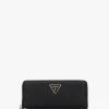 Large Laurel Black Zip Around Wallet