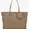 Large Power Play II Latte Logo Tech Tote Bag