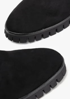 Larity Black Suedette Ankle Boots