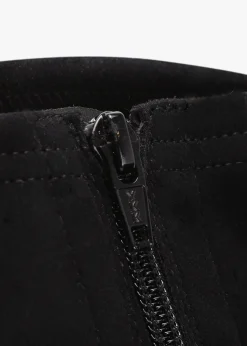 Larity Black Suedette Ankle Boots