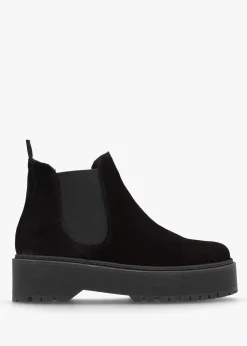 Lassi Black Suede Chunky Chelsea Boots