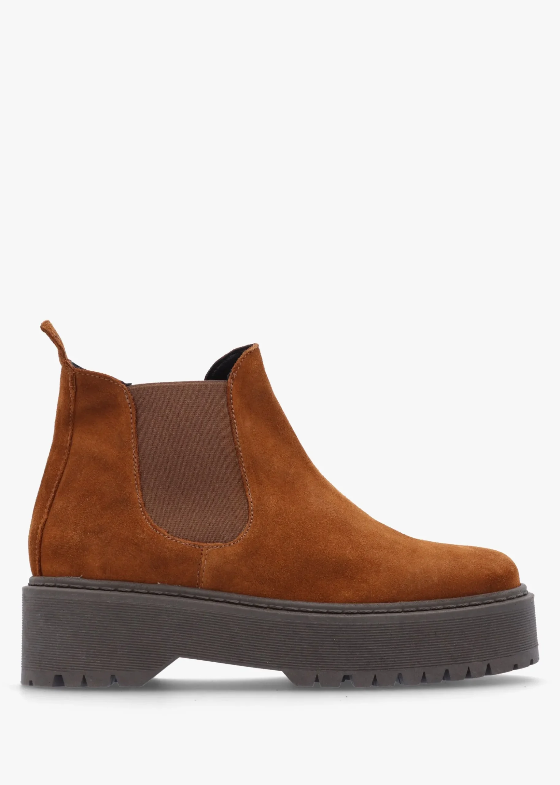 Lassi Tan Suede Chunky Chelsea Boots