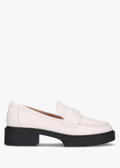 Leah Chalk Leather Chunky Loafers