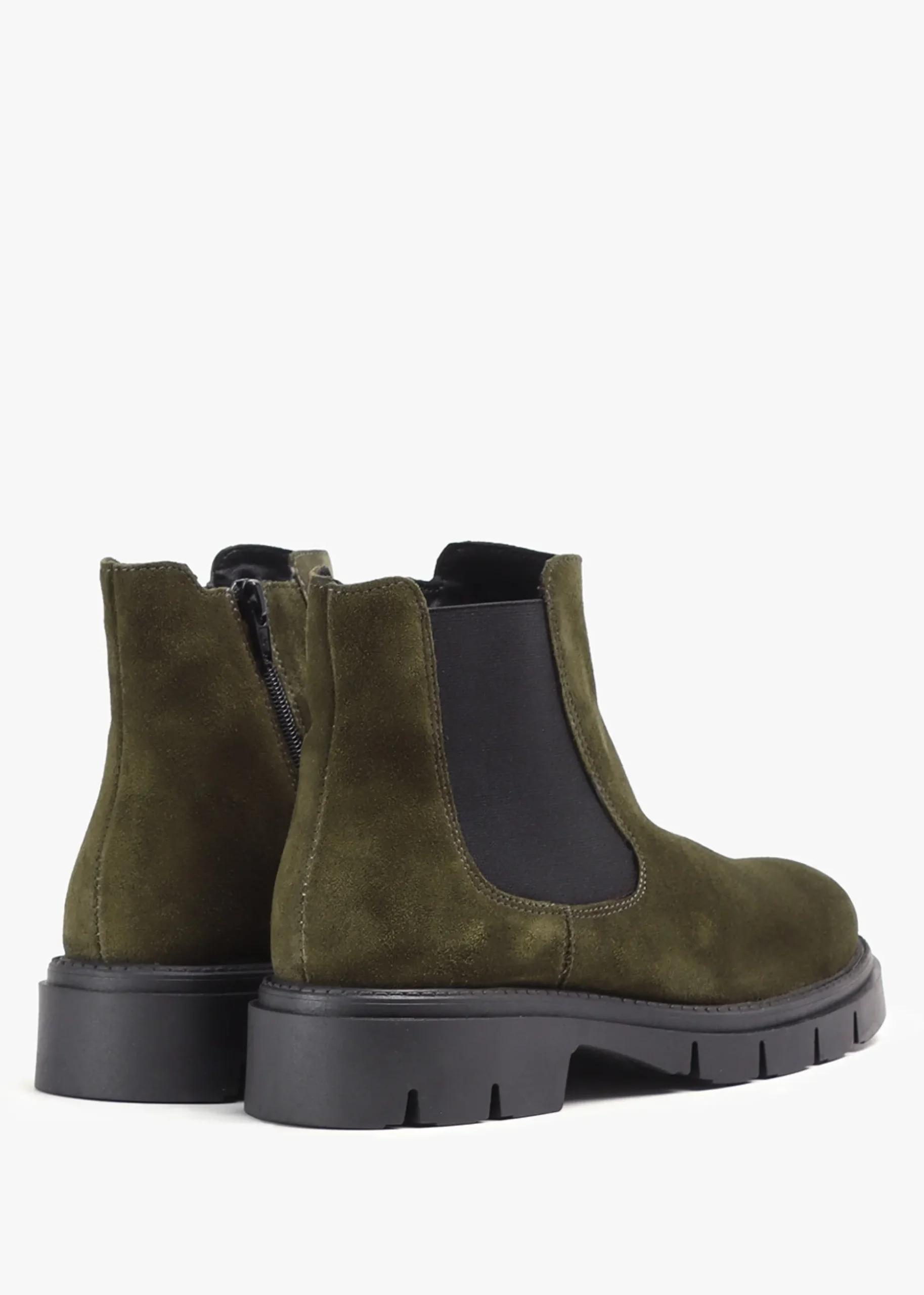 Leah Khaki Suede Chelsea Boots