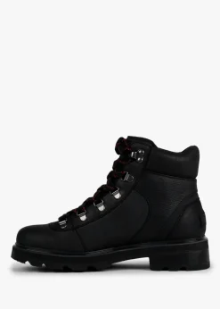 Lennox Black Leather Hiker STKD Waterproof Boots