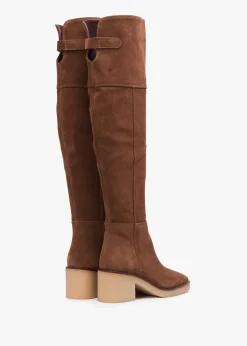 Lette Taupe Suede Over The Knee Boots