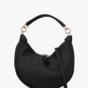 Licia Black Leather Slouchy Shoulder Bag