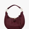 Licia Burgundy Leather Slouchy Shoulder Bag