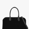 Lilah Black Leather & Suede East West Shoulder Bag