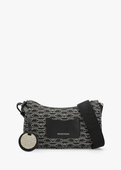 Lilly Logo Nero Ecru Baguette Bag
