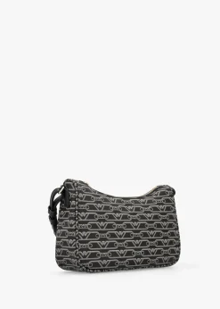 Lilly Logo Nero Ecru Baguette Bag