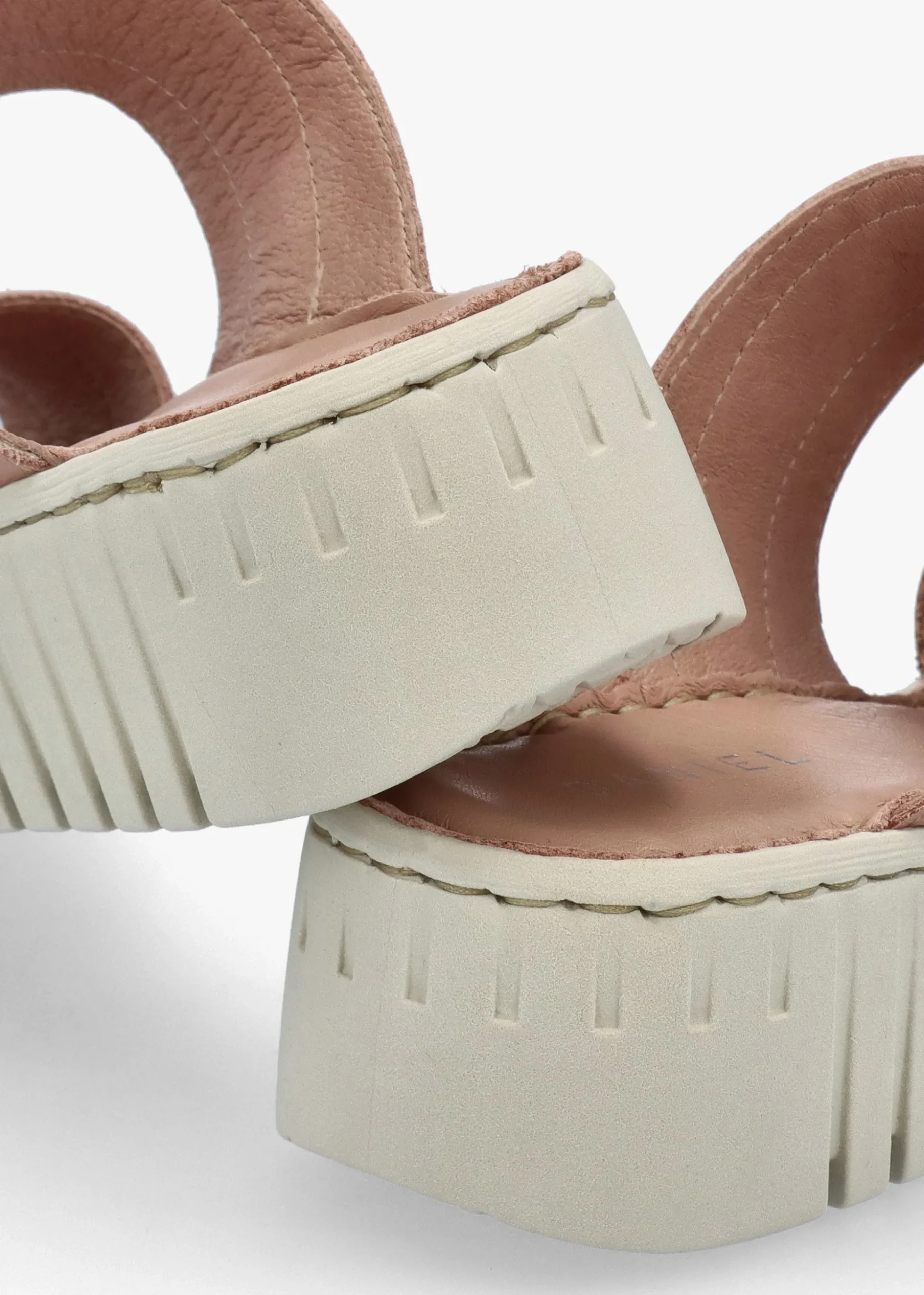 Lorelai Beige Leather Two Bar Mules