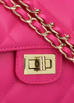 Loxie Quilted Pink Leather Shoulder Bag