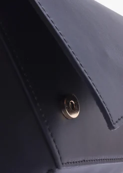 Lucia Black Leather Cross-Body Bag