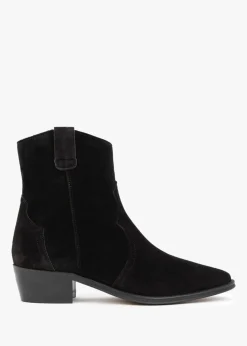 Lunette Black Suede Cowboy Boots