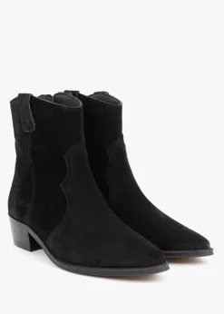 Lunette Black Suede Cowboy Boots